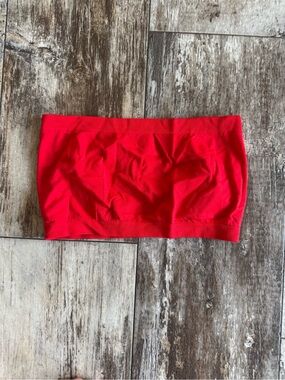 2 for $10 sale: Paradise red nylon bandeau top - M
